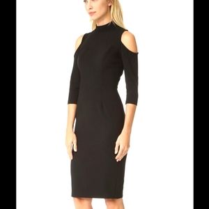 Black Halo Cold Shoulder Cutout Sheath Dress